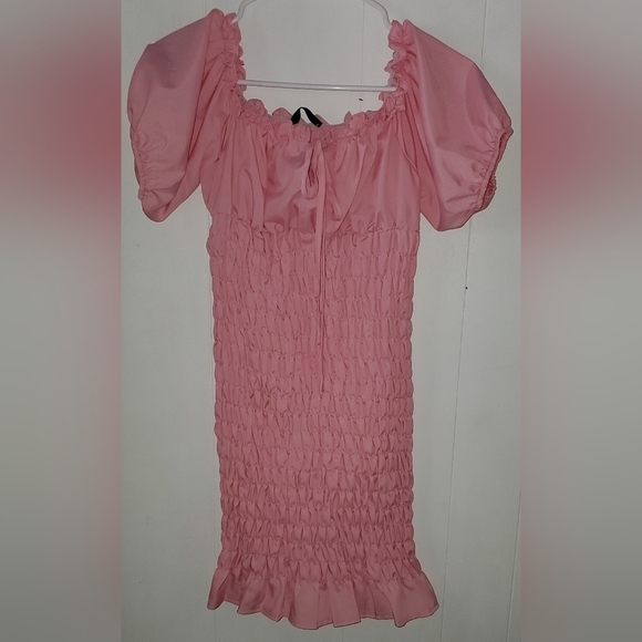 NWT Pink Off Shoulder Boho Dress - Picture 2 of 3